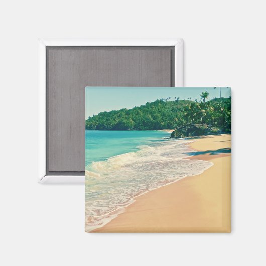 Tranquil Tropical Island Beach Magneet (Voorkant / Achterkant)