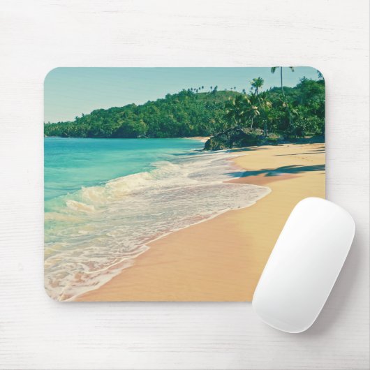 Tranquil Tropical Island Beach Muismat (Met muis)