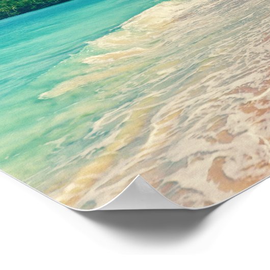 Tranquil Tropical Island Beach Poster (Hoek)