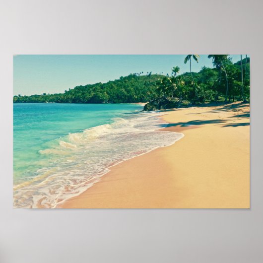 Tranquil Tropical Island Beach Poster (Voorkant)