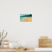 Tranquil Tropical Island Beach Poster (Keuken)