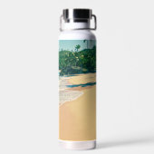 Tranquil Tropical Island Beach Waterfles (Achterkant)