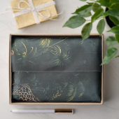 Tranquil Tropical Landscape with Exotic Anials Tissuepapier (Geschenk)