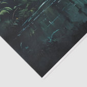 Tranquil Tropical Landscape with Zibra Tissuepapier (Detail)