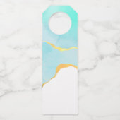 Tranquil Tropisch Groen met Gold Border Dank u Flessenhanger (Achterkant)