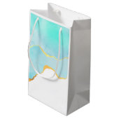 Tranquil Tropisch Groen met Gold Border Dank u Klein Cadeauzakje (Achterkant Gekanteld)