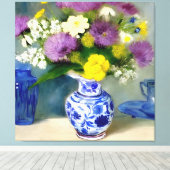 Tranquil Vaas van Bloemen Print (Insitu (Houten vloer))