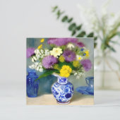 Tranquil Vaas van Bloemen Print Bedankkaart (Staand voorkant)