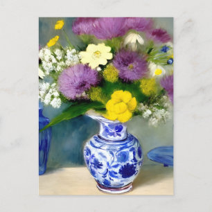Tranquil Vaas van Bloemen Print Briefkaart