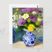 Tranquil Vaas van Bloemen Print Briefkaart (Voorkant / Achterkant)