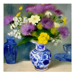 Tranquil Vaas van Bloemen Print Perfect Poster