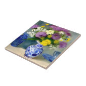 Tranquil Vaas van Bloemen Print Tegeltje (Zijkant)
