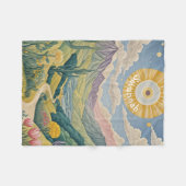 Tranquil Valley: pastellandschap Fleece Deken (Voorkant (Horizontaal))