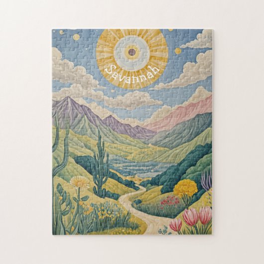 Tranquil Valley: pastellandschap Legpuzzel (Verticaal)