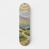 Tranquil Valley: pastellandschap Persoonlijk Skateboard (Voorkant)