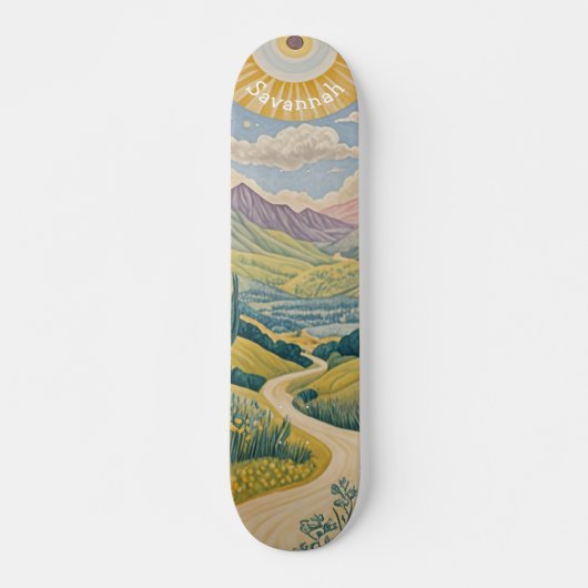 Tranquil Valley: pastellandschap Persoonlijk Skateboard (Voorkant)