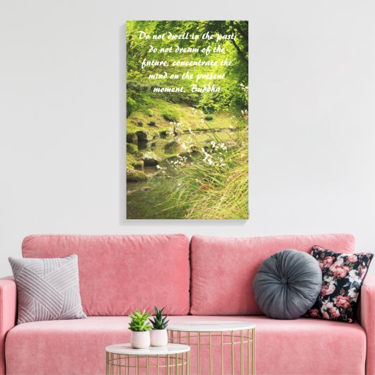 Tranquil vijver canvas print (Insitu (Woonkamer))