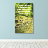 Tranquil vijver canvas print (Insitu (Houten vloer))