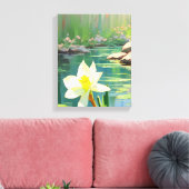 Tranquil Water Lily Pond Canvas Afdruk (Insitu (Woonkamer))