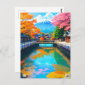 Tranquil Waters: De reflectie van de berg Fuji Briefkaart (Voorkant / Achterkant)