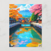 Tranquil Waters: De reflectie van de berg Fuji Briefkaart (Voorkant)