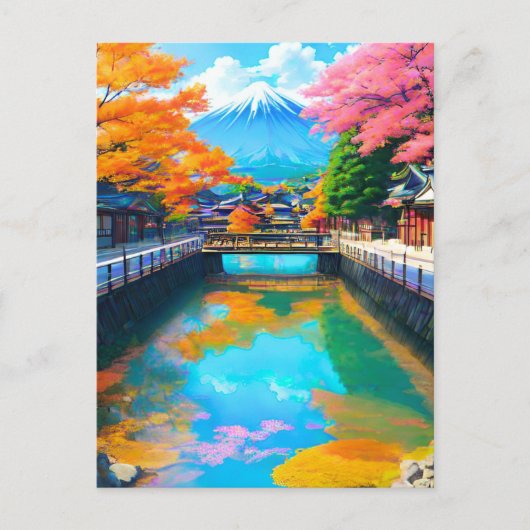 Tranquil Waters: De reflectie van de berg Fuji Briefkaart (Voorkant)