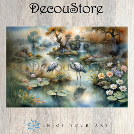 Tranquil Waters Decoupage Tissuepapier