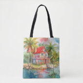 Tranquil Waterside Retreat Strandtas Tote Bag (Voorkant)