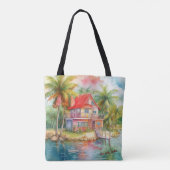 Tranquil Waterside Retreat Strandtas Tote Bag (Achterkant)