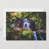 Tranquil Watervallen Woodland Natuur Foto Notitiekaartje (Voorkant)