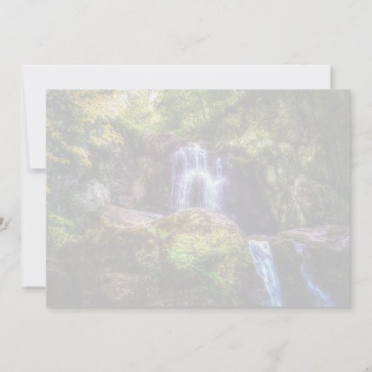 Tranquil Watervallen Woodland Natuur Foto Notitiekaartje (Achterkant)