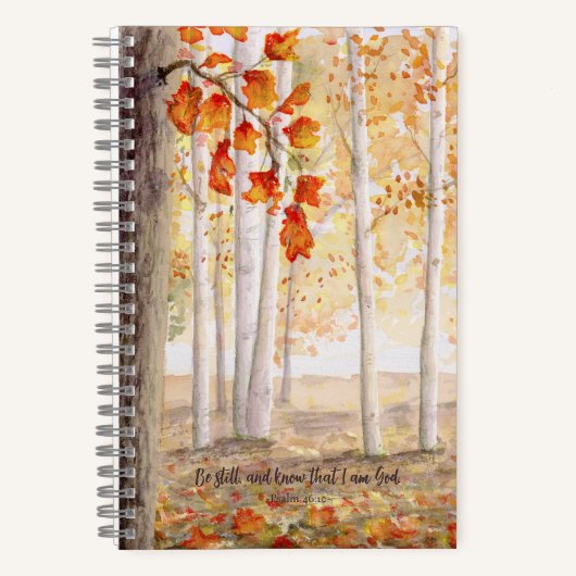 Tranquil Waterverf Forest Notitieboek (Voorkant)