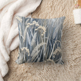 Tranquil Wheat Wildflower Impressionist Design Kussen