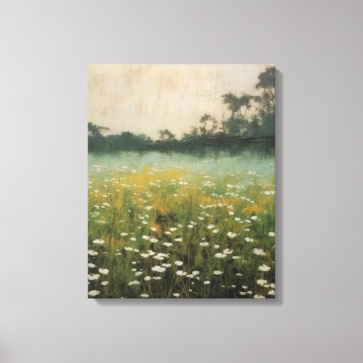 Tranquil Wildflower Symphony olieverfschilderij Canvas Afdruk (Voorkant)