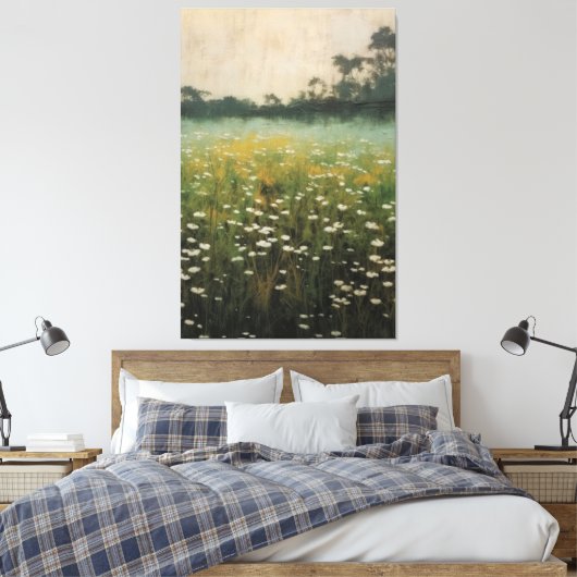 Tranquil Wildflower Symphony olieverfschilderij Canvas Afdruk (Insitu (Slaapkamer))