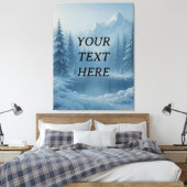 Tranquil Winter Escape – Voeg hier je boodschap aa Canvas Afdruk (Insitu (Slaapkamer))