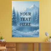 Tranquil Winter Escape – Voeg hier je boodschap aa Canvas Afdruk (Insitu (Woonkamer))