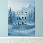 Tranquil Winter Escape – Voeg hier je boodschap aa Canvas Afdruk (Insitu (Houten vloer))