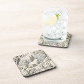 Tranquil Winter Forest Scene with White Wolves Bier Onderzetter (Rechterzijde)