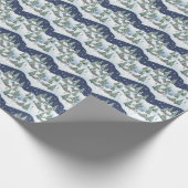 Tranquil Winter Village Snowman & Pine Tree  Cadeaupapier (Hoek)