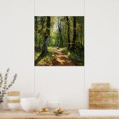 Tranquil Woodland Pathway - Impressionistisch schi Poster (Keuken)