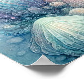 Tranquil Zee Schildpad & Zeemeermin Wandkunst Poster (Hoek)