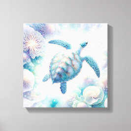Tranquil Zee Turtle Art Canvas Prints