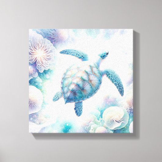 Tranquil Zee Turtle Art Canvas Prints (Voorkant)