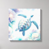 Tranquil Zee Turtle Art Canvas Prints (Voorkant)