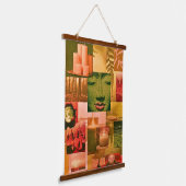 Tranquil Zen Harmony Wood Topped wandtapijt Hangend Wandkleed (Gebogen)