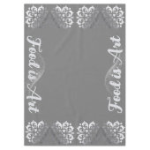 Tranquil zilver & grijs monogram | tafelkleed (Voorkant)