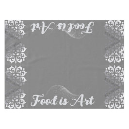 Tranquil zilver & grijs monogram | tafelkleed