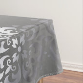 Tranquil zilver & grijs monogram | tafelkleed (Voorbeeld)