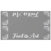 Tranquil zilver & grijs monogram | tafelkleed (Voorkant (Horizontaal))